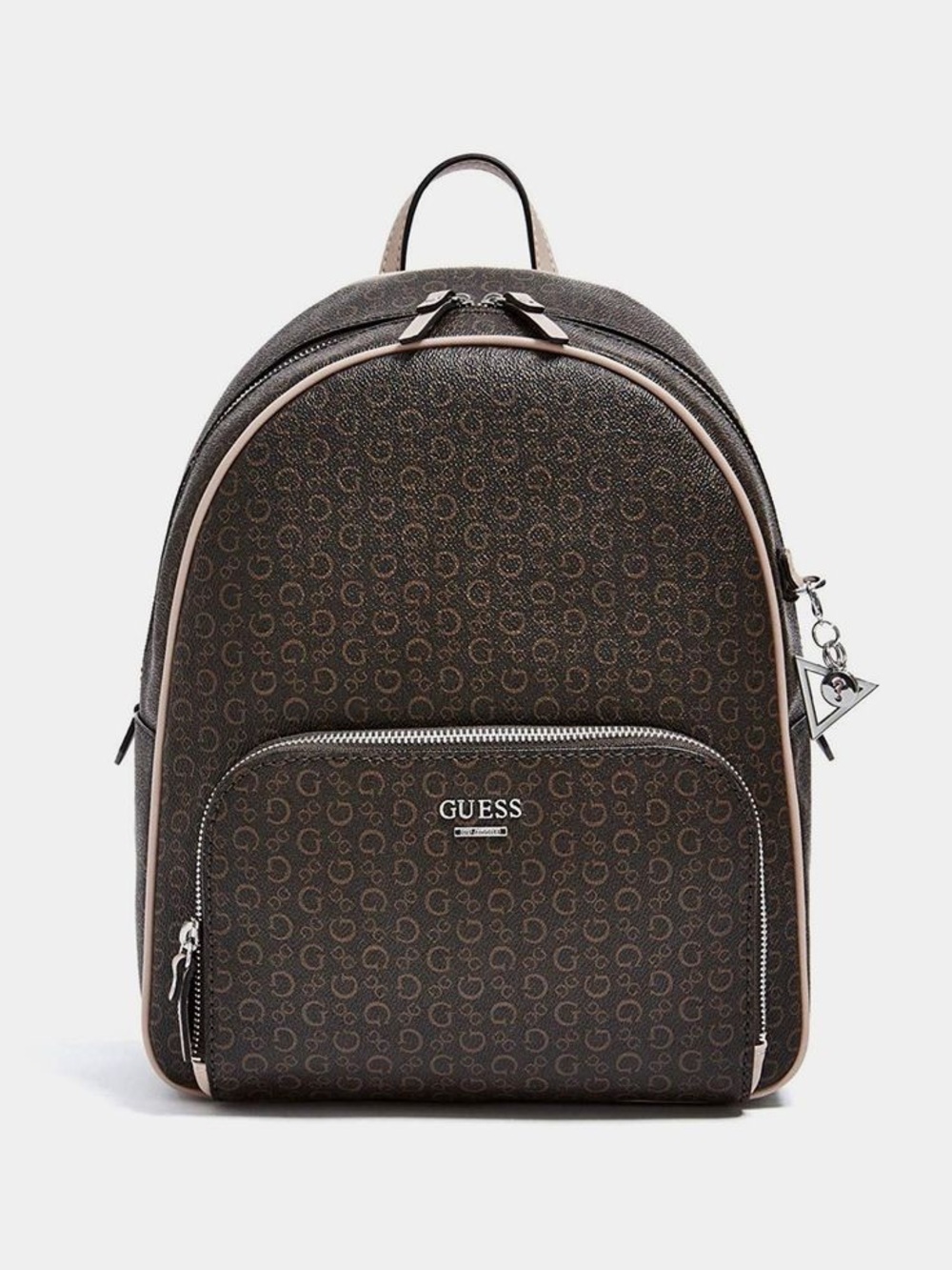 Guess Elize Logo Mini Backpack Brown Pink - Flaw